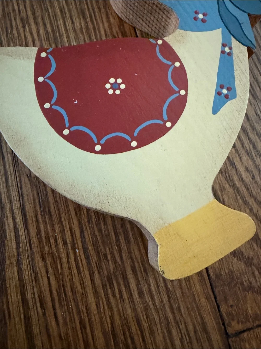 Vintage Folk Art Cottagecore Wooden Goose Duck Wall Hanging Decor